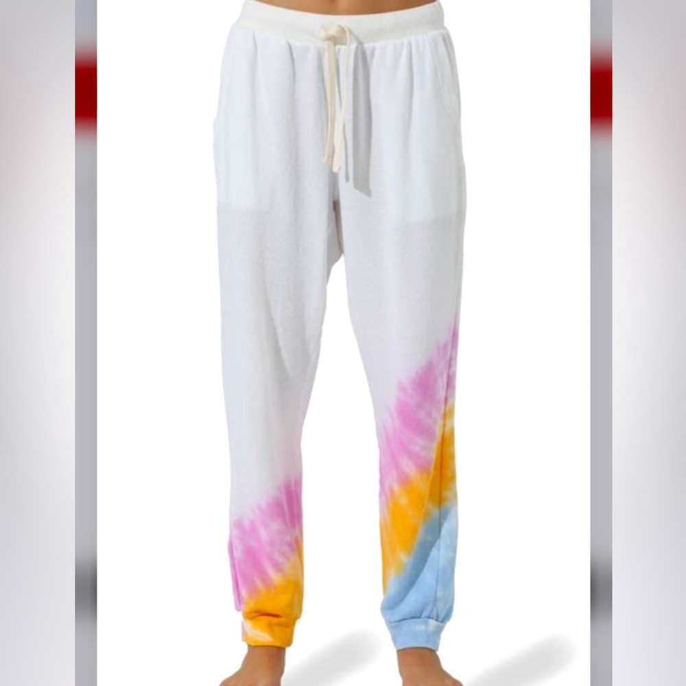 Electric and Rose XL designer Harbor Echo Tie Dye Fleece Sweatpants NWT joggers